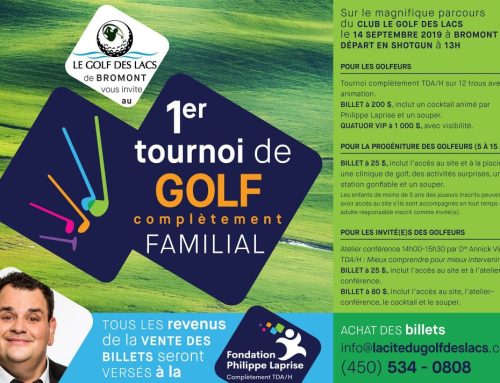 1er tournoi de GOLF Familial le 14 SEPTEMBRE 2019 à Bromont